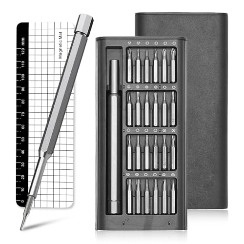 25 IN 1 Feinmechaniker Schraubendreher Set, Präzisions-Schraubendreher, Tragbares Mini Werkzeug mit 24 S2 Bits, Elektronik Reparatur Werkzeug Set für iPhone MacBook Laptop PC PS4 PS5 Brillen 25 IN 1 Feinmechaniker Schraubendreher Set, Präzisions-Schraubendreher, Tragbares Mini Werkzeug mit 24 S2 Bits, Elektronik Reparatur Werkzeug Set für iPhone MacBook Laptop PC PS4 PS5 Brillen von VIVIDRISE
