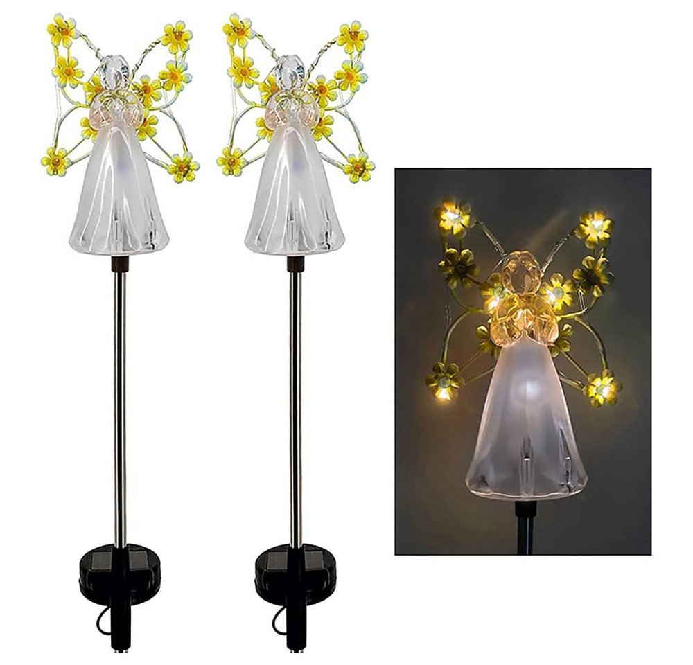 VIVIHEYDAY LED Gartenleuchte Engel LED Solarleuchte, LED-Solar Gartenlicht, Tageslichtsensor, LED fest integriert, Solar Straßenlampe für Villa Rasen von VIVIHEYDAY
