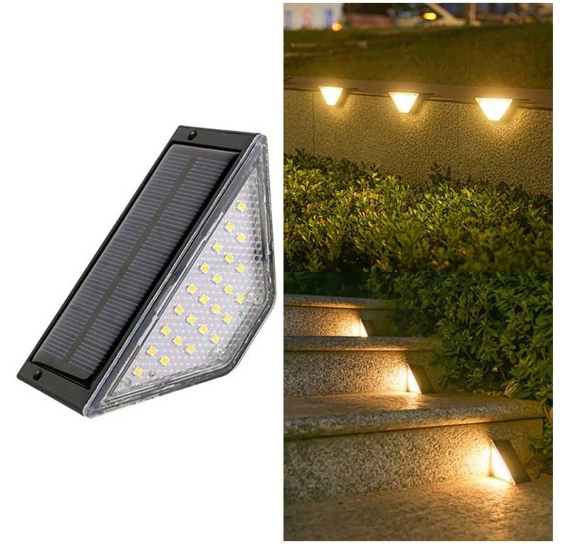 VIVIHEYDAY LED Solarleuchte Solarlampen, 2er-Set Solar Treppenbeleuchtung, Weiß / Warmweiß, Solar Treppenlicht für Gehweg, Treppe, Weg VIVIHEYDAY LED Solarleuchte Solarlampen, 2er-Set Solar Treppenbeleuchtung, Weiß / Warmweiß, Solar Treppenlicht für Gehweg, Treppe, Weg von VIVIHEYDAY