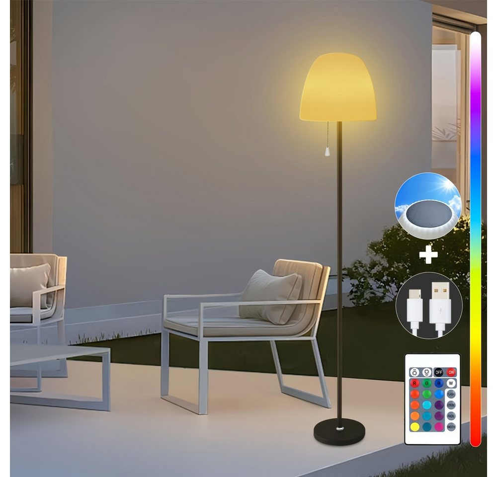 VIVIHEYDAY LED Stehlampe Solar Stehlampe mit Lichtsensor, USB Aufladbar, Helligkeit Dimmbar Warmweiß und RGB, Kabellose Stehlampe für Terrassen, Garten VIVIHEYDAY LED Stehlampe Solar Stehlampe mit Lichtsensor, USB Aufladbar, Helligkeit Dimmbar Warmweiß und RGB, Kabellose Stehlampe für Terrassen, Garten von VIVIHEYDAY