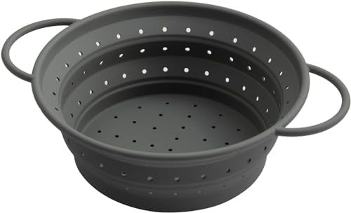 Faltbares Nudelsieb von VIVIIHOO - Platzsparend, leicht zu reinigen & spülmaschinenfest - Silikon-Sieb 25cm grau - ideal für Kochen & Abtropfen Faltbares Nudelsieb von VIVIIHOO - Platzsparend, leicht zu reinigen & spülmaschinenfest - Silikon-Sieb 25cm grau - ideal für Kochen & Abtropfen von VIVIIHOO