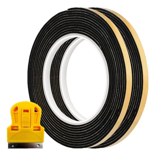 VIVIIHOO 10m Dichtband für Kochfeld Tür Fenster, Selbstklebendes Gummidichtung Band für Kollision Siegel Schalldämmung Wasserdicht, 8mm(B) x 2mm(D) Schaumstoffband von VIVIIHOO