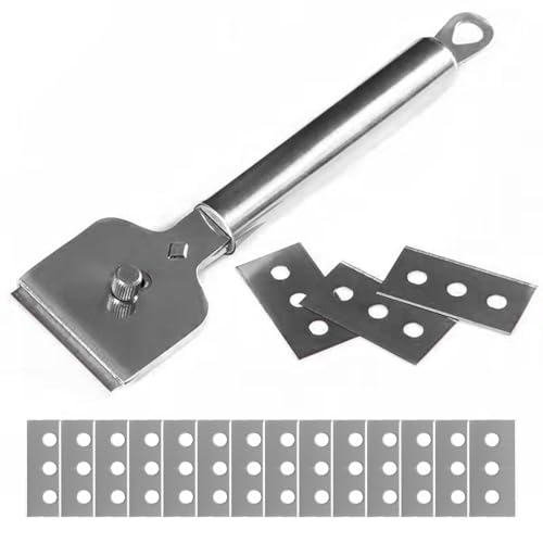 VIVIIHOO Ceranfeldschaber Metall mit 14Pcs Ersatzklingen- Glasschaber Ceranfeld für die Reinigung von Backofen, Induktionskochfeld, Herd- Ergonomischer Griff- Zweischneidiges Design VIVIIHOO Ceranfeldschaber Metall mit 14Pcs Ersatzklingen- Glasschaber Ceranfeld für die Reinigung von Backofen, Induktionskochfeld, Herd- Ergonomischer Griff- Zweischneidiges Design von VIVIIHOO
