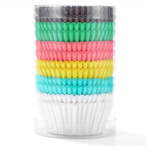 VIVIIHOO Mini Muffinförmchen 300 Stück bunt gemischt - Muffin Papierförmchen Standard Cupcake Mould - Pralinenförmchen Papier - Baking Cups für Hochzeit Geburtstag Babyparty von VIVIIHOO