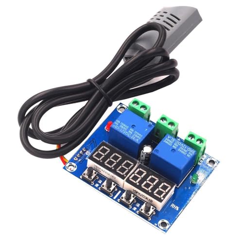 VIVIWI DC12V Thermostat-Modul, hohe Genauigkeit, Digitalanzeige, Thermometer, Hygrometer, Steuermodulplatine mit Kontrollleuchte von VIVIWI