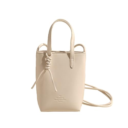 VIVIWI Damen-Umhängetasche, Retro-Stil, einfarbig, Umhängetasche, Handytasche, PU-Leder, Griff oben, Handtasche für den täglichen Gebrauch von VIVIWI