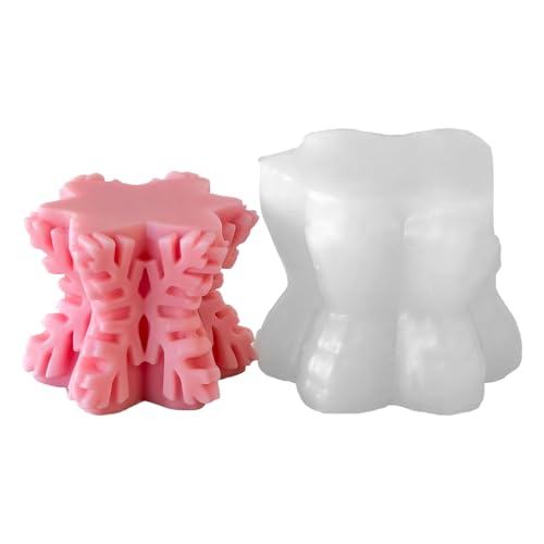 VIVIWI Silikonform für Stumpenkerzen, Schneeflocken, Ornamente, Gießformen, Weihnachten, Gips, Bastelbedarf von VIVIWI