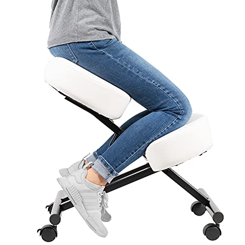 DRAGONN Ergonomischer Kniestuhl, Verstellbarer Hocker für Zuhause und Büro – Verbessern Sie Ihre Haltung mit einem abgewinkelten Sitz, Dicke Bequeme Kissen weiß DRAGONN Ergonomischer Kniestuhl, Verstellbarer Hocker für Zuhause und Büro – Verbessern Sie Ihre Haltung mit einem abgewinkelten Sitz, Dicke Bequeme Kissen weiß von DRAGONN