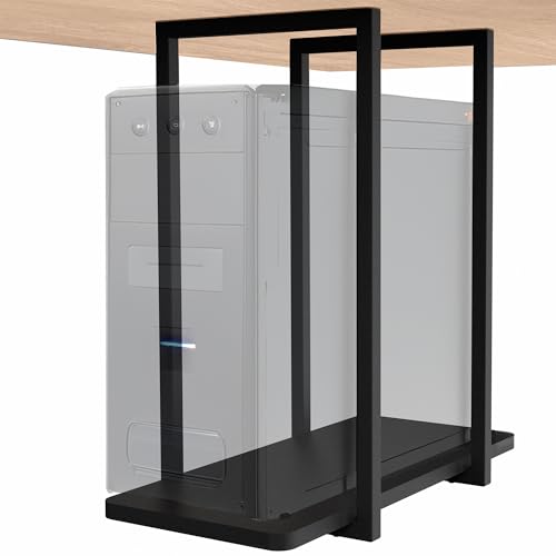 VIVO Robuste PC-Halterung für den Schreibtisch, Computer-CPU-Halterung, unterstützt bis zu 20 kg, schwarz, Mount-PCSF1 von VIVO