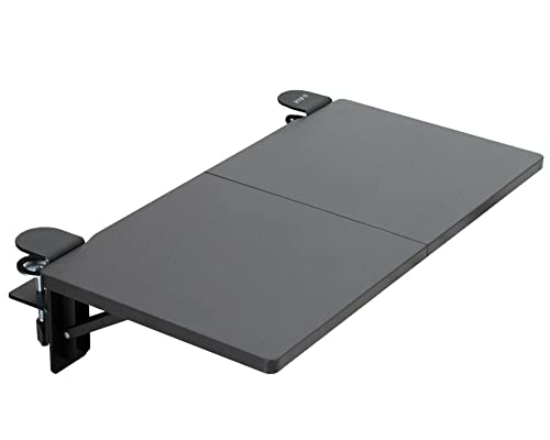 VIVO Tischverlängerung zum Klemmen, 61 cm x 30 cm (14 inkl. Klemmen), faltbare Tastaturablage, Tischhalterung für Sitz-/Stehpulte, schwarz, DESK-EXT24 von VIVO