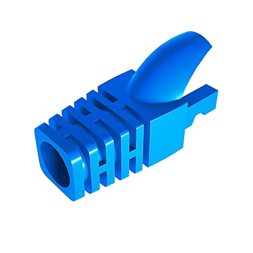 50 Pcs Cat5 Cat5E Cat6 Strain Relief Boot, RJ45 Plug Connector Cover Modular Network Plug Connector Cap Cable Connector Boots, Blue von VIVOCH