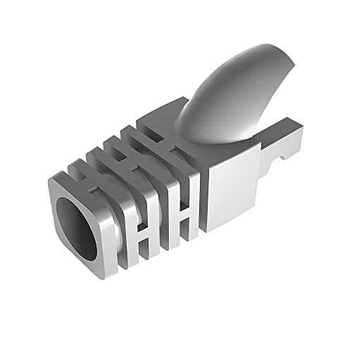 50 Pcs Cat5 Cat5E Cat6 Strain Relief Boot, RJ45 Plug Connector Cover Modular Network Plug Connector Cap Cable Connector Boots, LightGrey von VIVOCH