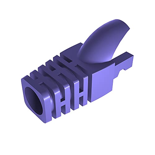 50 Pcs Cat5 Cat5E Cat6 Strain Relief Boot, RJ45 Plug Connector Cover Modular Network Plug Connector Cap Cable Connector Boots, Purple von VIVOCH