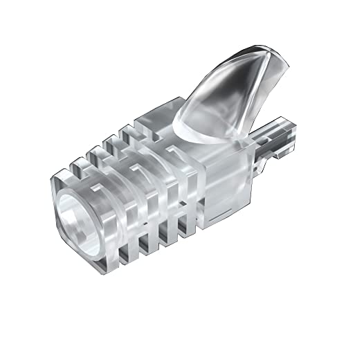 50 Pcs Cat5 Cat5E Cat6 Strain Relief Boot, RJ45 Plug Connector Cover Modular Network Plug Connector Cap Cable Connector Boots, Transparent von VIVOCH