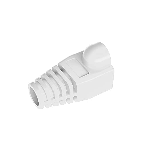 VIVOCH 50 Pcs RJ45 Steckerabdeckungen, Cat5 Cat5E Cat6 Netzwerkkabel Steckerabdeckungen, 8P8C Modular Plug Connector Cap, 11 Farben (Weiß) von VIVOCH