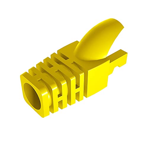 50 Pcs Cat5 Cat5E Cat6 Strain Relief Boot, RJ45 Plug Connector Cover Modular Network Plug Connector Cap Cable Connector Boots, Yellow von VIVOCH