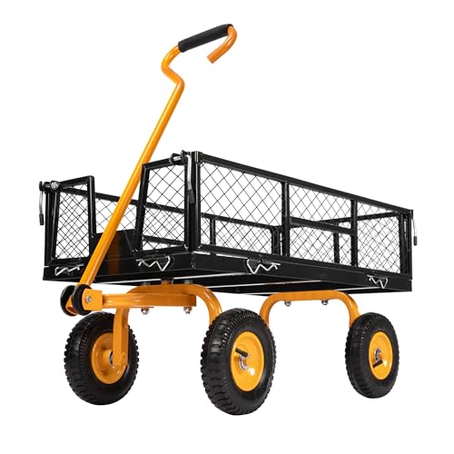 VIVOHOME Handwagen bis 250kg Gartenwagen mit 8” Luftreifen Transportwagen mit Metallgittern Robuster Belastbar Gerätewagen mit 180° drehbarem Griff geeignet für Rasenflächen Höfe Strände VIVOHOME Handwagen bis 250kg Gartenwagen mit 8” Luftreifen Transportwagen mit Metallgittern Robuster Belastbar Gerätewagen mit 180° drehbarem Griff geeignet für Rasenflächen Höfe Strände von VIVOHOME