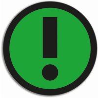 Emoji-Magnet - Ausrufezeichen - Grün - 50 mm - 5 Stück-Set - Grün von VIVOL