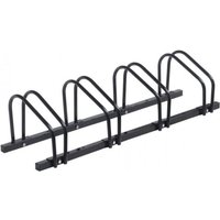 Fahrradständer - Stahl - Schwarz - 4 Fahrräder - Stand-Alone oder Mauer-/Bodenmontage von VIVOL