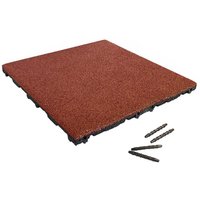 Fallschutz-Matte - Rot - Stecksystem - 50x50cm - 45mm - Systemboden von VIVOL