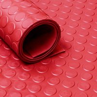 Gummimatte - Meterware - Noppen - Rot - Breite 120 cm - Geruchsneutral Gummimatte - Meterware - Noppen - Rot - Breite 120 cm - Geruchsneutral von VIVOL