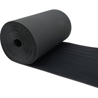 Gummimatte mit Streifen - Meterware - Schwarz - Breite 30 cm - Dicke 3 mm von VIVOL