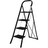 Klapptritt mit vier Stufen - Haushaltsleiter Schwarz Klapptritt mit vier Stufen - Haushaltsleiter Schwarz von VIVOL