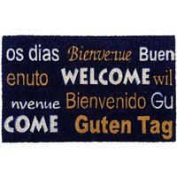 Kokos-Fußmatte - 'Welcome / Bienvenue / Bienvenido / Guten Tag' - 40 x 60 cm - Rutschfest, staubfrei & effektiver Schmutzabrieb Kokos-Fußmatte - 'Welcome / Bienvenue / Bienvenido / Guten Tag' - 40 x 60 cm - Rutschfest, staubfrei & effektiver Schmutzabrieb von VIVOL