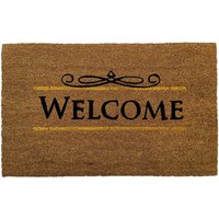Kokos-Fußmatte - "Welcome 2" - 50 x 80 cm - Rutschfest, staubfrei & effektiver Schmutzabrieb Kokos-Fußmatte - "Welcome 2" - 50 x 80 cm - Rutschfest, staubfrei & effektiver Schmutzabrieb von VIVOL