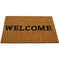 Kokos-Fußmatte - 'Welcome' - 50 x 80 cm - Rutschfest, staubfrei & effektiver Schmutzabrieb von VIVOL
