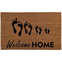 Kokos-Fußmatte - 'Welcome Home' - 40 x 60 cm - Rutschfest, staubfrei & effektiver Schmutzabrieb von VIVOL