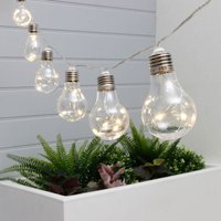 LED-Lichterkette - Glühbirne - Solar - 10 Leuchten - 2 Meter von VIVOL