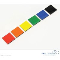 Magnetisches Symbol Quadrat 2x2 cm gemischt von VIVOL