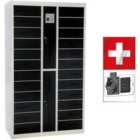 Safelock 24 Keycards - Swiss-Edition - BYOD-Ladeschrank - 24 Schweizer Steckdosen & USB-Ports von VIVOL