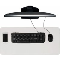 Schreibtischunterlage / Schreibtischmatte - 40x85 cm - PU-Leder - Weiss von VIVOL