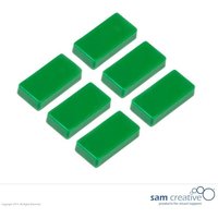 Satz rechteckige Magnete 12x24mm grün (6 Stück) von VIVOL