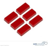 Satz rechteckige Magnete 12x24mm rot (6 Stück) von VIVOL