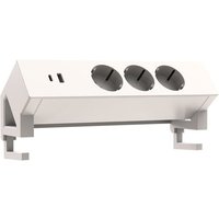 Steckdosenleiste mit 2 USB-Ports - ideal fürs Büro - weiß von VIVOL