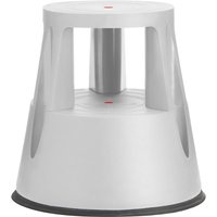 Tritthocker mit Rollen - aus stabilem Kunststoff - Hellgrau von VIVOL