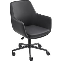 Vivol - Bürostuhl / Esszimmerstuhl Volos - Schwarz - PU-Leder von VIVOL