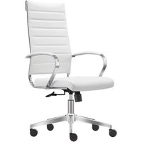 Vivol - Bürostuhl Granada - PU-Leder - Weiß - mit Synchron-Wippmechanik von VIVOL