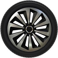 Radkappen-Satz - 14 Zoll - Fox-Mix - Silber-Schwarz von VIVOL