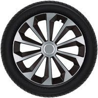 Radkappen-Set - Fame Mix - 14 Zoll - Silber/Schwarz - Für Winterreifen mit Stahlfelgen von VIVOL