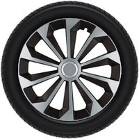 Radkappen-Set - Fame Mix - 16 Zoll - Silber/Schwarz - Für Winterreifen mit Stahlfelgen von VIVOL