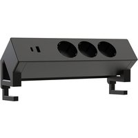 Vivol - Steckdosenleiste mit 2 USB-Ports - ideal fürs Büro - Schwarz von VIVOL