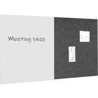 Vivol - Whiteboard / Pinnwand-Paket 100x200 cm - 1 Whiteboard + 1 Akustikplatte - Anthrazit von VIVOL