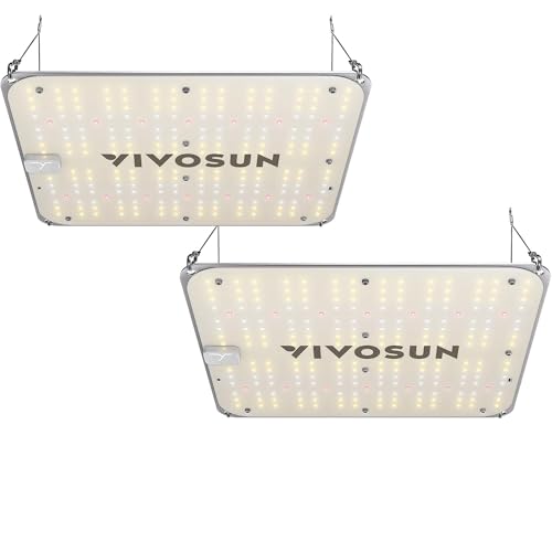 VIVOSUN Grow Lampe 100W Vollspektrum Pflanzenlampe mit Samsung Dioden Grow Light für Zimmerpflanzen Sämling Vegetativ und Blüte in 60x60cm, 90x90cm Growzelt, Gewächshaus VS1000E 2 Pack von VIVOSUN