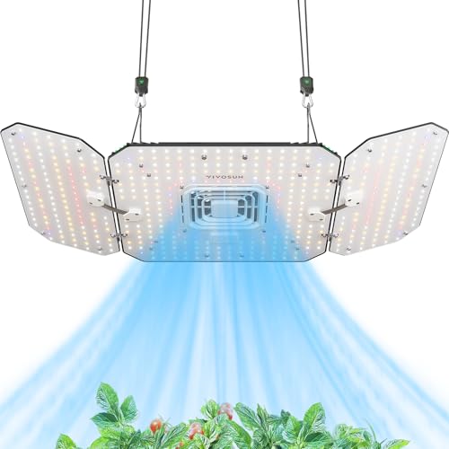 VIVOSUN LED Grow Lampe 200W Einstellbarem Vollspektrum Pflanzenlampe mit Integriertem Zirkulationsventilator AeroLight Wing AW200 Grow Light Verwendbar mit GrowHub Controller E42A/E25 von VIVOSUN