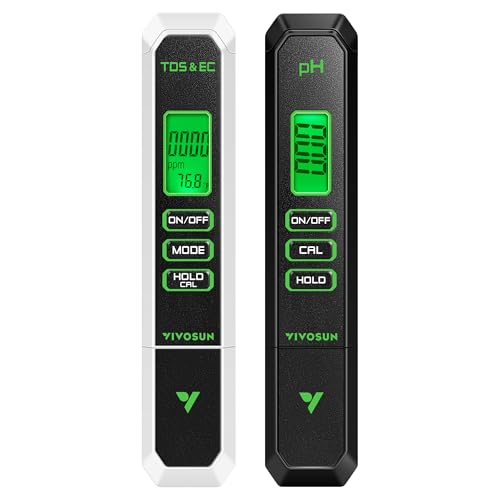 VIVOSUN Digitales pH- und TDS-Messgerät-Kits, 0,01 pH hohe Genauigkeit Stifttyp pH-Messgerät ± 2% Ablesegenauigkeit 3-in-1 TDS EC Temperaturmessgerät für Hydrokultur, Pool und Aquarium, Schwarzweiß, VIVOSUN Digitales pH- und TDS-Messgerät-Kits, 0,01 pH hohe Genauigkeit Stifttyp pH-Messgerät ± 2% Ablesegenauigkeit 3-in-1 TDS EC Temperaturmessgerät für Hydrokultur, Pool und Aquarium, Schwarzweiß, von VIVOSUN