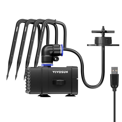 VIVOSUN FlexFeed Tropfbewässerungsset, 4W automatisches Bewässerungssystem mit Pumpe & 4 Tropfern, App-gesteuertes professionelles Bewässerungsset für die VGrow Smart Grow Box VIVOSUN FlexFeed Tropfbewässerungsset, 4W automatisches Bewässerungssystem mit Pumpe & 4 Tropfern, App-gesteuertes professionelles Bewässerungsset für die VGrow Smart Grow Box von VIVOSUN